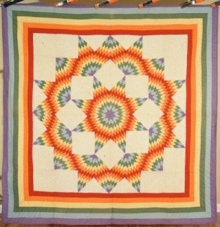 Vibrant,  Well Quilted Vintage 30 