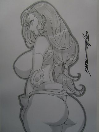 Tifa Final Fantasy Vii Thicc Girl Sexy Busty Sketch Pinup - Daikon Art
