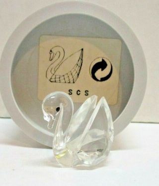 Swarovski SCS Crystal Figurine - 100 Year Anniversary Small Swan w Box - NR 2