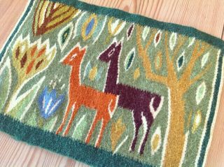 Old Swedish Flamsk Tapestry - The Autumn Forest Deer - Flemish Weaving
