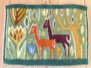 OLD SWEDISH FLAMSK TAPESTRY - The Autumn Forest Deer - FLEMISH WEAVING 2