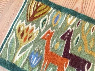 OLD SWEDISH FLAMSK TAPESTRY - The Autumn Forest Deer - FLEMISH WEAVING 3