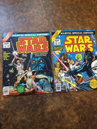 Star Wars 1 And 2 Comic Marvel Special Edition Oversized (1977,  Marvel)