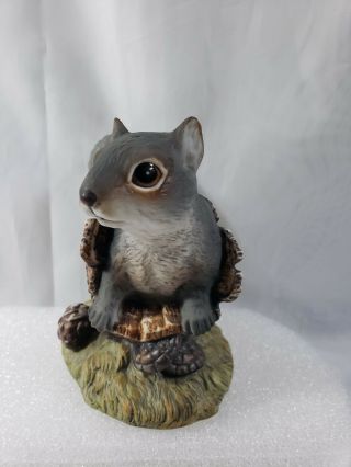 Masterpiece Porcelain Squirrel Figurine 1986 Homco Home Interior Artists