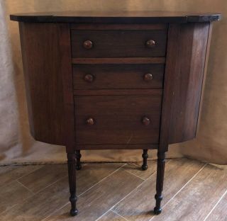 Sewing Cabinet Martha Washington Wood Antique Box Storage Notions Stand Vintage