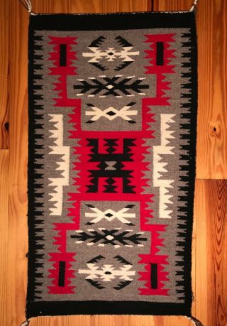 Vintage Navajo Storm Pattern Rug,  Spirit Line,  Nr