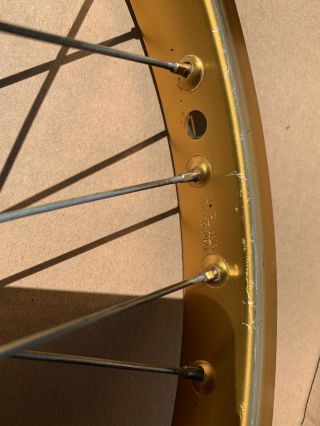 Araya 7c Bmx Gold Rim Set.  Shimano Coaster Brake.  Old School Vtg 3