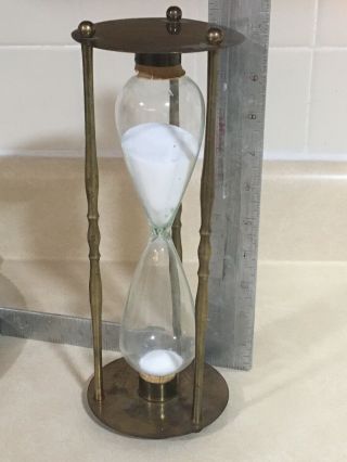 Vintage Solid Brass Hourglass 12” Tall