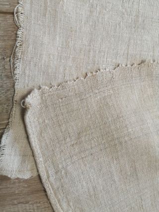 Antique Homespun Thin Hemp Fabric 19thc Gray 0,  46x2,  8m