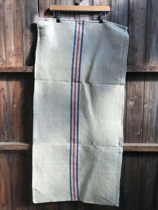 Vintage Hungarian Handwoven Hessian Hemp Seed Feed Grain Sack.  Linen Fabric. 2