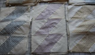 RP 42 antique 1900 - 20 ' s Sawtooth quilt blocks,  shirting in various colorways 2
