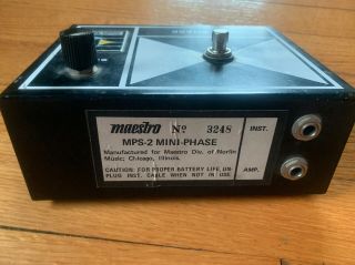 Vintage Early 70 ' s Maestro MINI - PHASE MPS - 2 Pedal 3