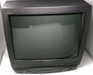 Vintage Quasar 20” Tv Vcr Vhs Combo Vv - 2008 Good For Retro Gaming