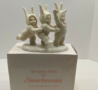 Dept 56 Snowbunnies - Lets Do The Bunny Hop - Springtime Stories Easter
