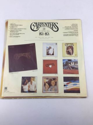 The Carpenters ‎– The Singles 1974 - 1978 1978 [AMLT19748] 12 