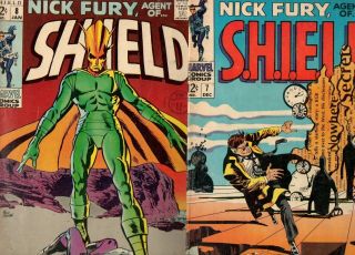 Nick Fury Agent Of Shield 7,  8 Steranko Classic Salvador Dali Cover 1969 Marvel