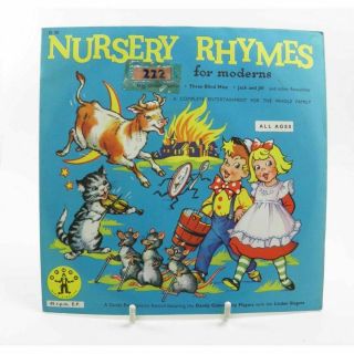 Vintage Children’s 7” Vinyl Record Nursery Rhymes Dandy Records 45rmp Ep