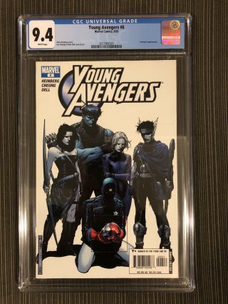 Young Avengers 6 Cgc 9.  4 - 1st Appearance Cassie Lang As Stature (white Pages)