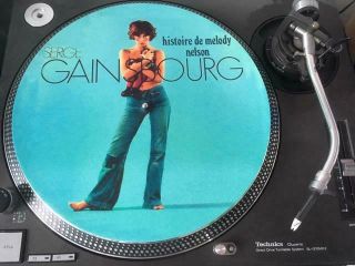 12 " Vinyl Record Felt Slipmat Serge Gainsbourg Histoire De Melody Nelson