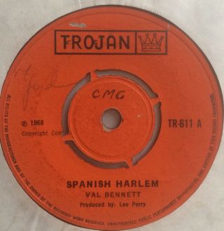 Val Bennett: " Spanish Harlem " (instrumental) /roy Shirley: " If I Did Know " 1968trojan