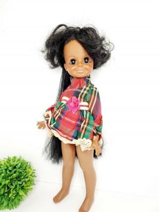 Ideal Crissy African American Black Crissy Velvet Look Around Doll Hair Grow