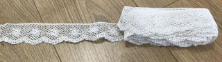 Vintage Cotton Lace Trimming For Crafts Sewing 7 Yds Approx,  1 7/8 " Wide