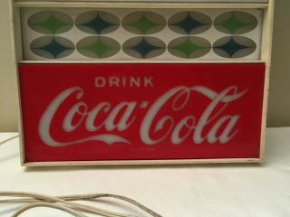 Vintage Rare Coca Cola Electric Wall Clock lights up and. 3