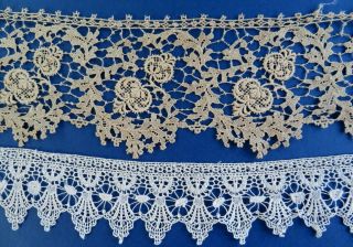 Two Lengths Of Antique Schiffli Lace