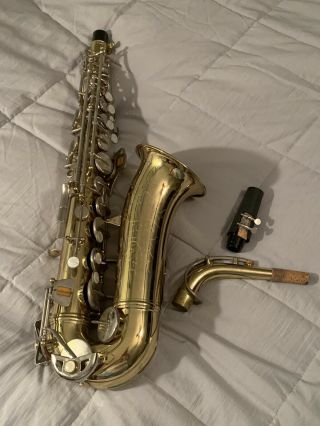 Vintage 1963 Conn Alto Saxophone W/Rare Tweed Case Time Capsule 2