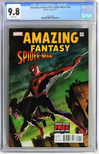 S903.  Fantasy 15: Spider - Man Nn By Marvel Comics Cgc 9.  8 Nm/mt (2012)