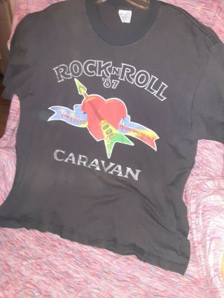 Vintage Xl 1987 Tom Petty And The Heartbreakers Caravan Tour Tshirt