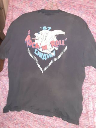 Vintage XL 1987 Tom Petty And The Heartbreakers Caravan Tour Tshirt 3