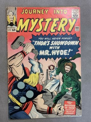 Journey Into Mystery 100 Book Marvel,  Thor,  God Of Thunder 1964