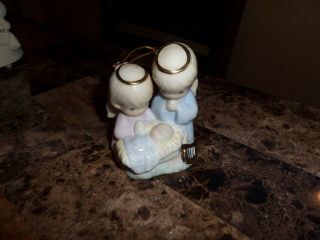 Precious Moments 1997 Nativity Christmas Ornament Angels With Baby Jesus