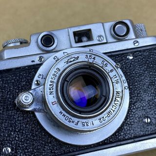 Zorki 1C Vintage 35mm Rangefinder Film Camera (363844) W/ 50mm 1:3.  5 - GOOD 3