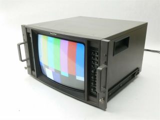 Vintage Ikegami Tm14 - 16r 14 " Crt Color Broadcast Display Monitor System