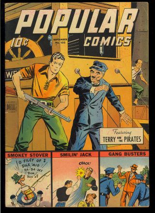 Popular Comics 103 (missing One Page) Golden Age Dell Comic 1944 Vg,