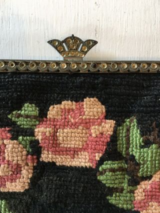 Vintage Hand Embroidered Purse Tapestry 3