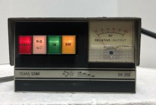 Texas Star Dx 250 Linear Amplifier W 12 Volt Battery Clips & Cable Vtg Ham Radio