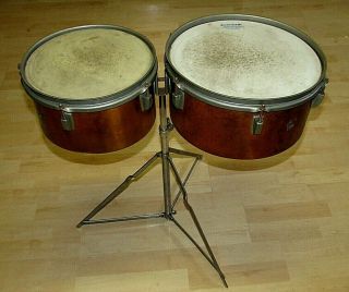 Vintage Wfl Keystone Copper Ludwig Weathermaster Drum Set 13 " X6.  5 " 10.  5 " X 6.  25 "