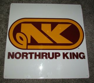 Vintage Northrup King Seed Corn Embossed Metal Sign 35 " X 35 "