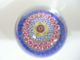 Vintage Baccarat Crystal France Concentric Millefiori Paperweight