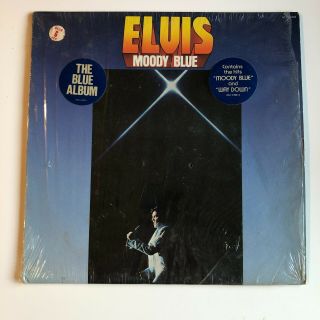Elvis Presley Moody Blue Colored Vinyl Lp Record Album 1st Edition 1977