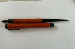 Vintage Parker Duofold Fountain Pen And Desk Pen