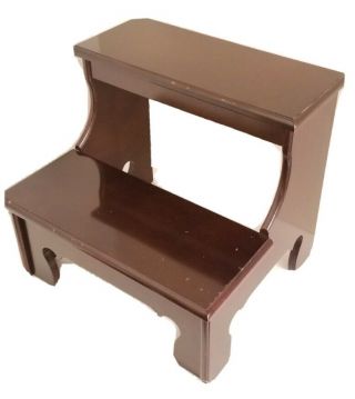The Bombay Company Wood Library Pet Bed Step Stool Stairs Vintage