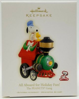 All Aboard For Fun 2009 Hallmark Keepsake Ornament The Peanuts Gang Snoopy Train