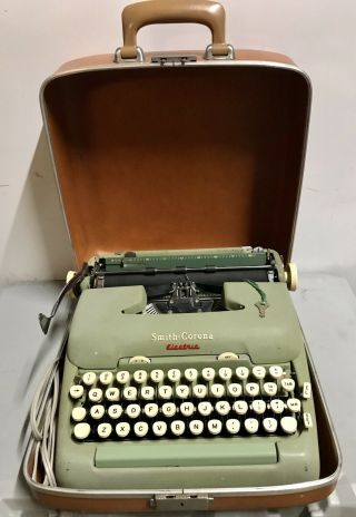 Vintage Smith Corona 5te Electric Typewriter With Case 1950 