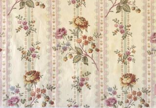 19th C.  French Printed Floral Cotton Fabric (2414) 2