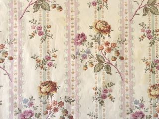 19th C.  French Printed Floral Cotton Fabric (2414) 3