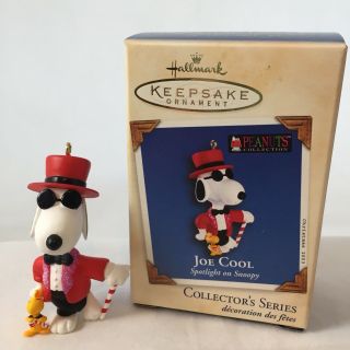 2003 Hallmark Snoopy Joe Cool Woodstock Peanuts Christmas Ornament